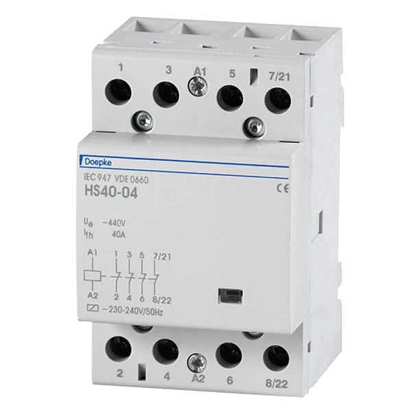 Doepke Doepke Installationsschütz 230 V AC, 40 A, 4 S, 3 TE Doepke Doepke Installationsschütz 230 V AC, 40 A, 4 S, 3 TE